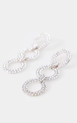 PrettyLittleThing Statement Earrings*Diamante Link Chain Statement Earrings
