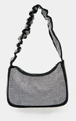 Diamante Ruched Handle Shoulder Bag-PrettyLittleThing Best