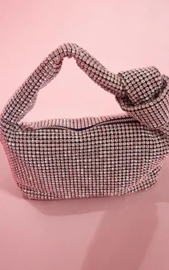 PrettyLittleThing Party Bags*Diamante Slouchy Knot Shoulder Bag
