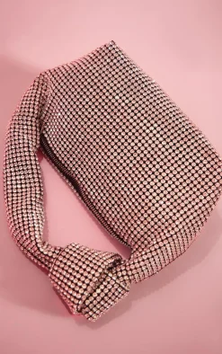 PrettyLittleThing Party Bags*Diamante Slouchy Knot Shoulder Bag