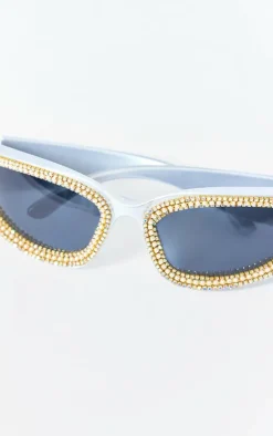 PrettyLittleThing Visor Sunglasses*Diamante Sporty Visor Sunglasses