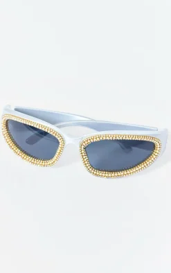 PrettyLittleThing Visor Sunglasses*Diamante Sporty Visor Sunglasses