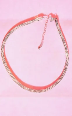 PrettyLittleThing Necklaces*Diamante Tube Choker