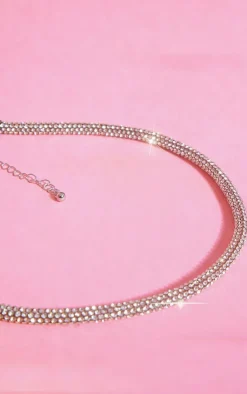 PrettyLittleThing Necklaces*Diamante Tube Choker