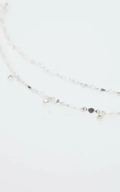 PrettyLittleThing Anklets*Double Layer Stars And Diamante Chain Anklet