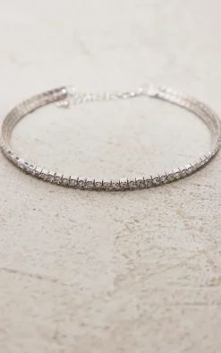 PrettyLittleThing Necklaces*Double Row Diamante Choker