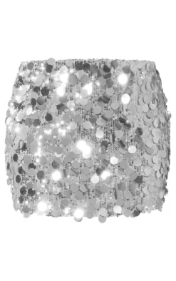 Full Sequin Low Rise Micro Mini Skirt-PrettyLittleThing New