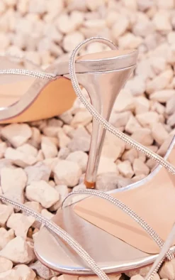 PrettyLittleThing High Heels*Glitter Lace Up Heels
