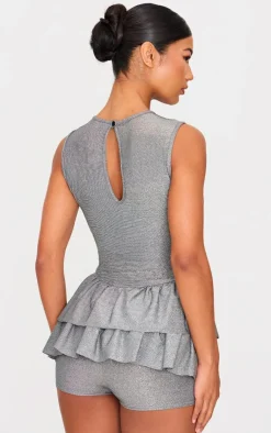 Glitter Rara Skort Romper-PrettyLittleThing New