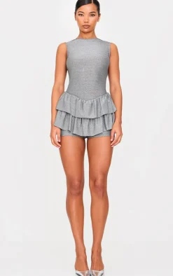 Glitter Rara Skort Romper-PrettyLittleThing New