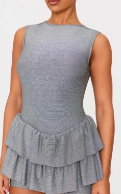 Glitter Rara Skort Romper-PrettyLittleThing New