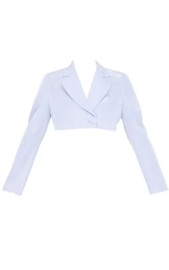 Glitter Single Breasted Cropped Blazer-PrettyLittleThing New