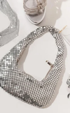 PrettyLittleThing Shoulder Bags*Large Chainmail Curved Shoulder Bag