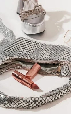 PrettyLittleThing Shoulder Bags*Large Chainmail Curved Shoulder Bag