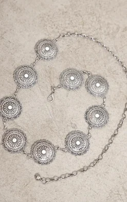 PrettyLittleThing Chain Belts*Metal Disc Chain Belt
