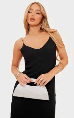 PrettyLittleThing Party Bags*Metallic Curved Mini Bag