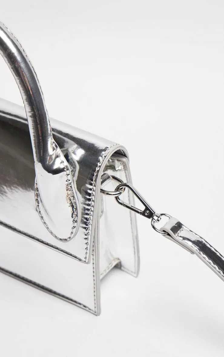 PrettyLittleThing Crossbody Bags*Metallic PU Rectangle Crossbody Bag