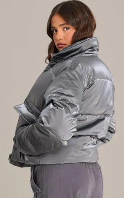 PrettyLittleThing Puffer Jackets*Metallic Puffer Jacket
