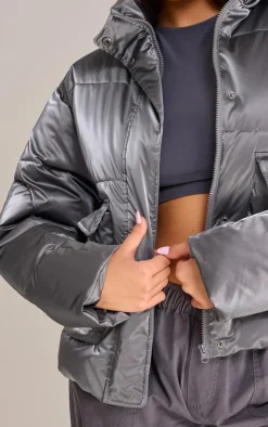 PrettyLittleThing Puffer Jackets*Metallic Puffer Jacket