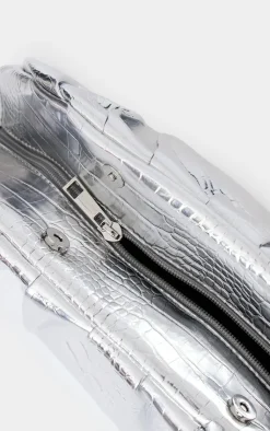 PrettyLittleThing Shoulder Bags*Metallic Slouchy Clutch