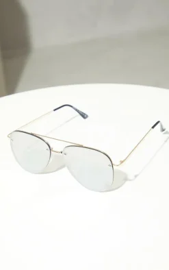 PrettyLittleThing Colored Sunglasses*Mirrored Aviator Sunglasses