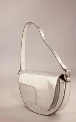 PrettyLittleThing Shoulder Bags*Mirrored Cut Out Flap Shoulder Bag