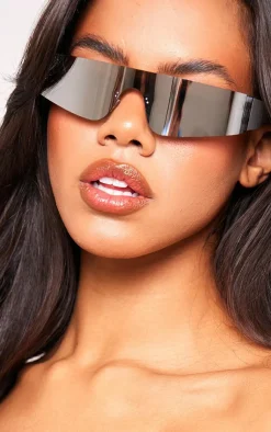PrettyLittleThing Visor Sunglasses*Mirrored Slim Visor Sunglasses
