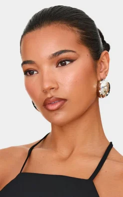 PrettyLittleThing Statement Earrings*Molten Diamante Pebble Statement Earrings