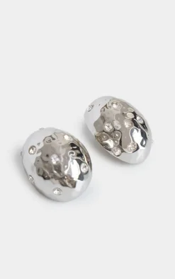 PrettyLittleThing Statement Earrings*Molten Diamante Pebble Statement Earrings