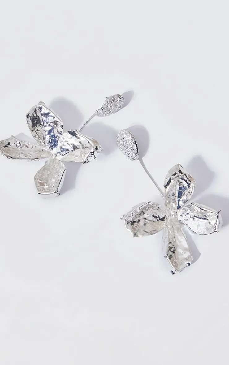 PrettyLittleThing Statement Earrings*Molten Flower Drop Statement Earrings