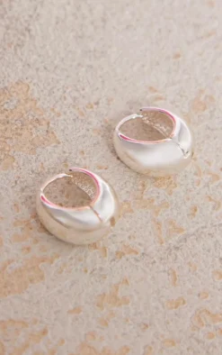 PrettyLittleThing Hoop Earrings*Plated Drop Huggie Hoop Earrings