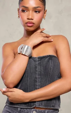 PrettyLittleThing Bracelets*Rib Detail Bangle