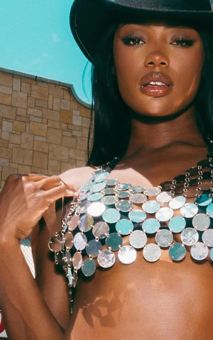 PrettyLittleThing Body Jewelry*Sequin Body Chain Top