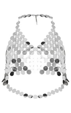 PrettyLittleThing Body Jewelry*Sequin Body Chain Top