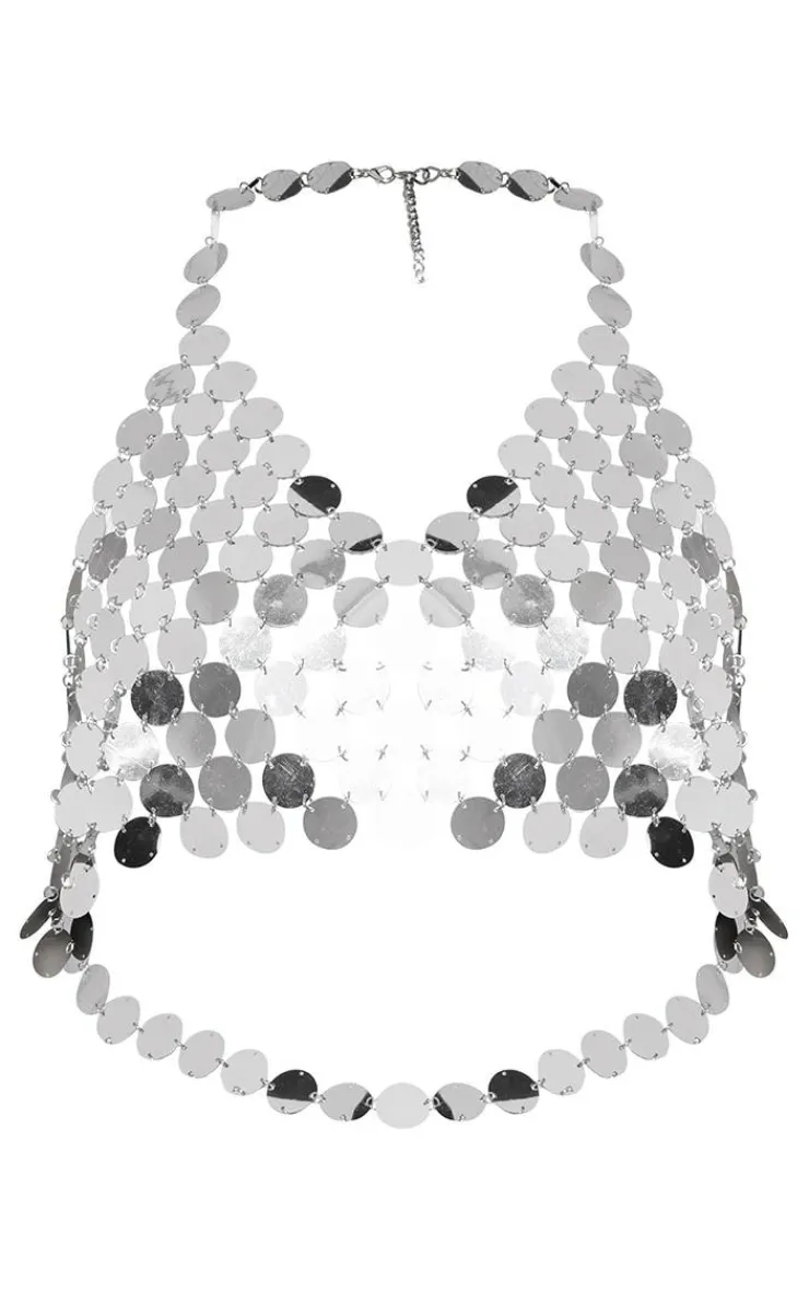 PrettyLittleThing Body Jewelry*Sequin Body Chain Top