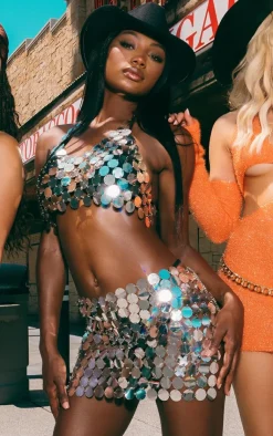 PrettyLittleThing Body Jewelry*Sequin Body Chain Skirt