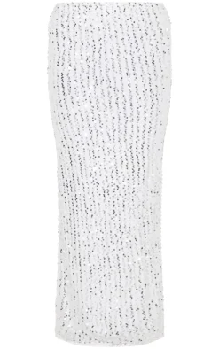 Sequin Embellished Low Rise Drapey Maxi Skirt-PrettyLittleThing Discount