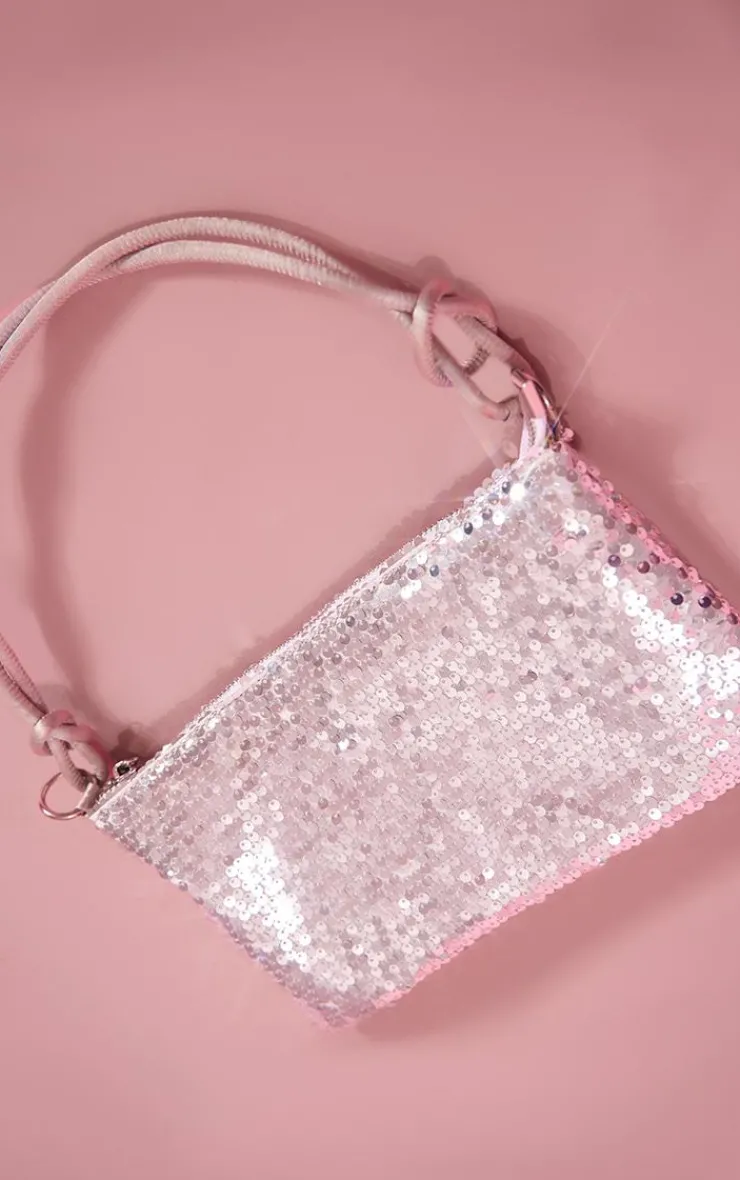 PrettyLittleThing Shoulder Bags*Sequin Knot Handle Slouchy Shoulder Bag