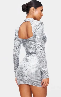 Sequin Underwire Detail Long Sleeve Bodycon Dress-PrettyLittleThing Clearance