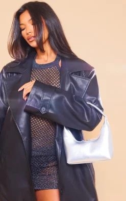 PrettyLittleThing Shoulder Bags*Simple Structured Double Zip Shoulder Bag
