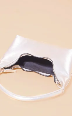 PrettyLittleThing Shoulder Bags*Simple Structured Double Zip Shoulder Bag