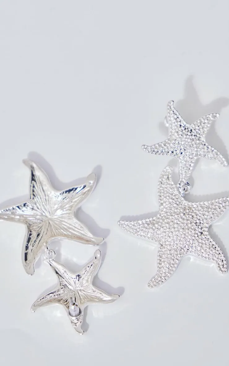PrettyLittleThing Earrings*Starfish Detail Drop Stud Earrings