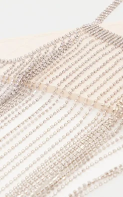 PrettyLittleThing Body Jewelry*Statement Diamante Tassel Body Chain