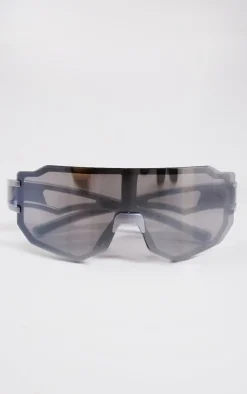 PrettyLittleThing Visor Sunglasses*Tech Mirror Frame Visor Sunglasses