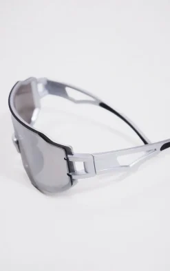 PrettyLittleThing Visor Sunglasses*Tech Mirror Frame Visor Sunglasses