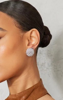 PrettyLittleThing Earrings*Textured Circular Stud Earrings