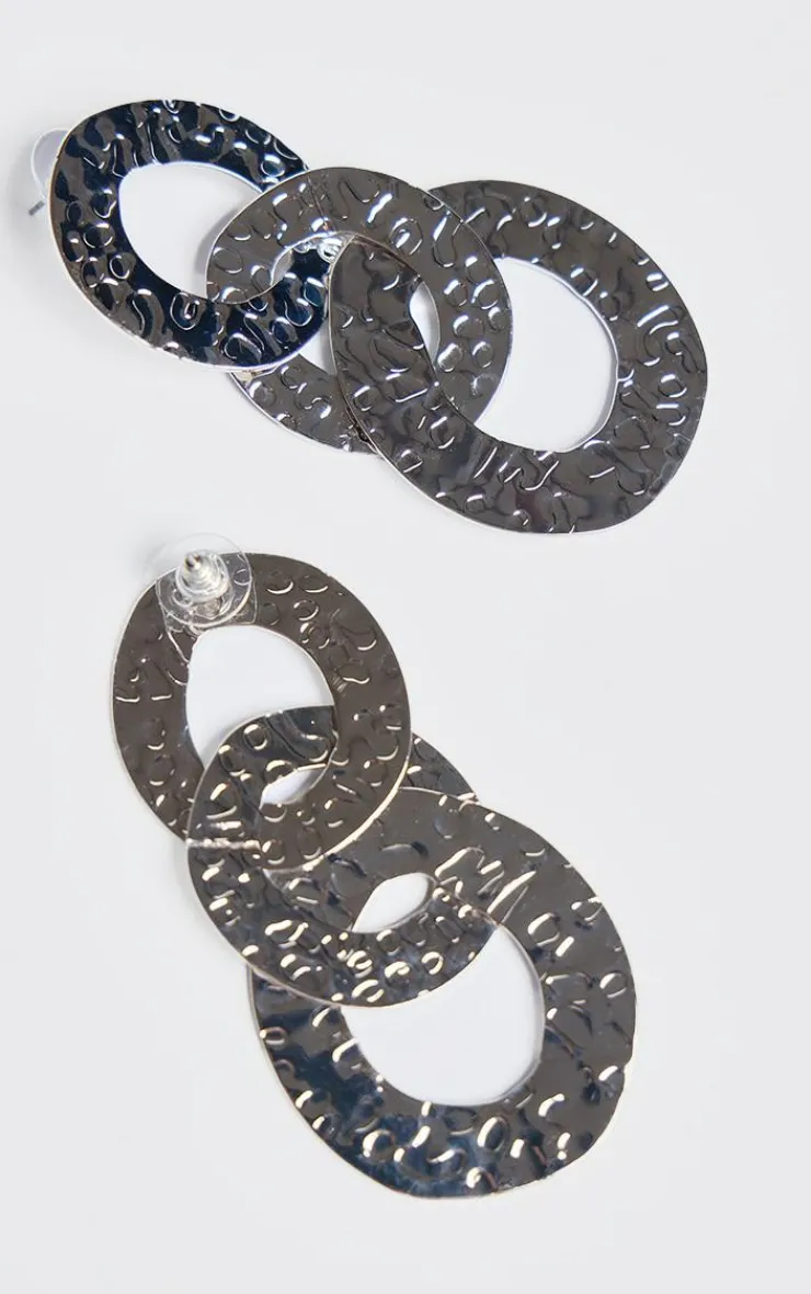 PrettyLittleThing Statement Earrings*Textured Link Drop Statement Earrings