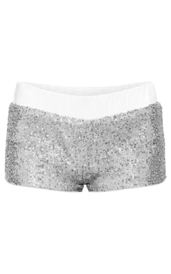 Waistband Detail Sequin Mini Shorts-PrettyLittleThing Best