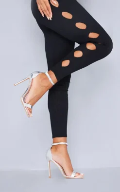 PrettyLittleThing Wide Fit Sandals*Wide Fit Clover Single Strap Heeled Sandal