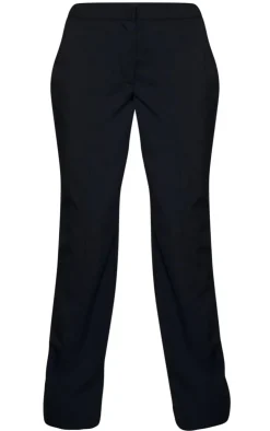Hot PrettyLittleThing Woven Wide Leg Pants Soft Black
